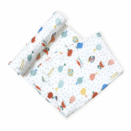 Veggie Salad Swaddle Blanket