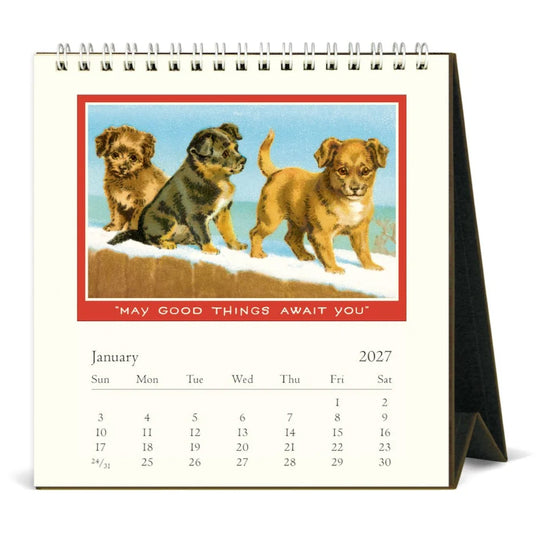 2027 Dogs Desk Calendar