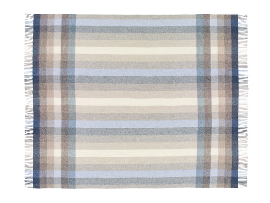 Woodale Shetland Wool Throw | Blue