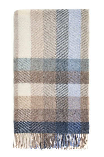 Woodale Shetland Wool Throw | Blue