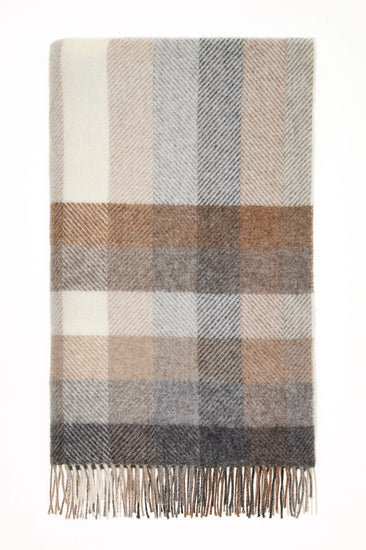 Woodale Shetland Wool Throw | Natural