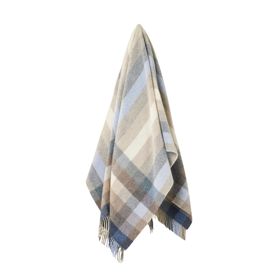 Woodale Shetland Wool Throw | Blue