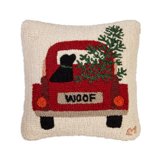 Woof Truck Lab Pillow