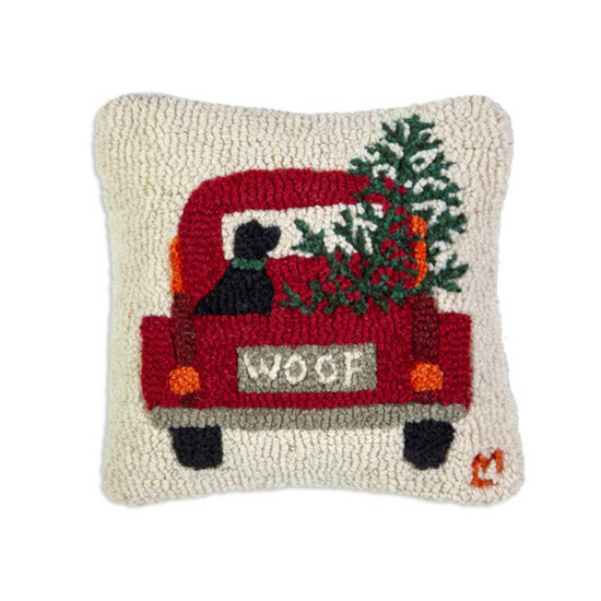 Woof Truck Lab Pillow