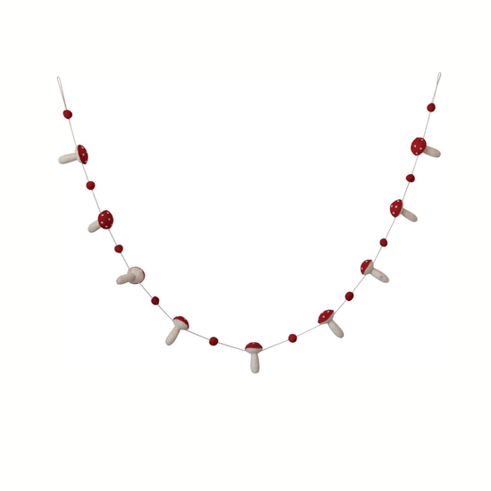 Felt Mushroom Garland