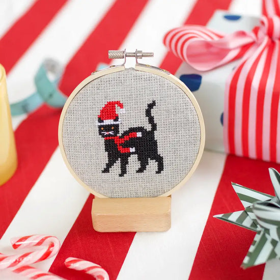 Christmas Cat Cross Stitch Kit