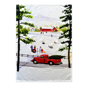 Christmas Truck Tea Towel