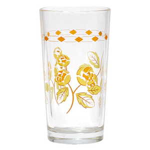 Yellow Floral Glass