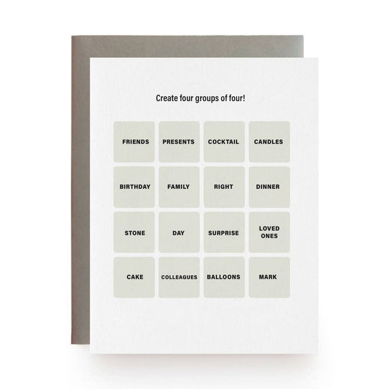 Connections Birthday Card