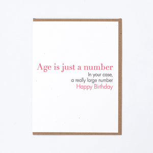 Age is Just a Number Birthday Card