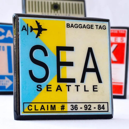 Airport Code Coaster Set