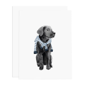 Preppy Black Lab Card