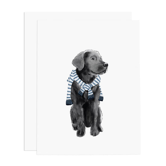 Preppy Black Lab Card