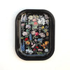 Black Fleurs Metal Tray