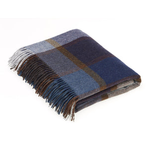 Merino Lambswool Throw | Pateley Blue