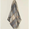 Merino Lambswool Block Windowpane Throw, Beige & Gray