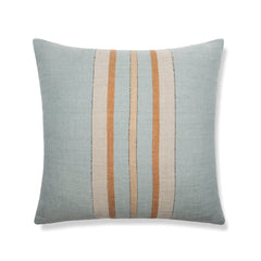 Bruges Stripe Blue Chestnut Linen Pillow