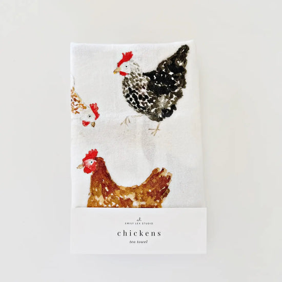 Chickens Tea Towel