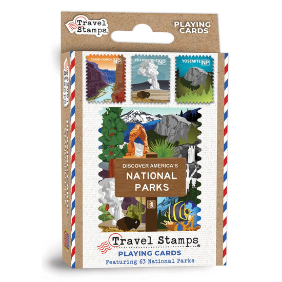 National Parks Travel Stamp Playing Cards