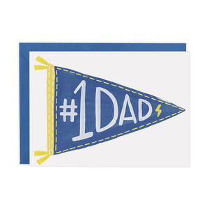 #1 Dad Pennant Card
