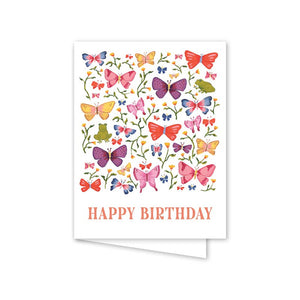 Butterfly Blooms Birthday Card