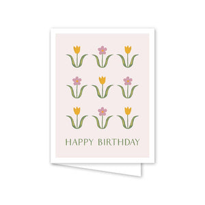 Dala Tulips Birthday Card