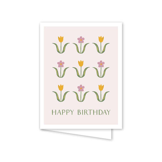 Dala Tulips Birthday Card