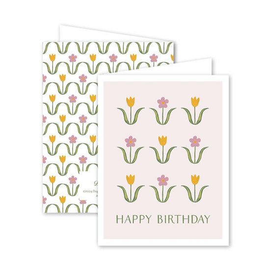 Dala Tulips Birthday Card