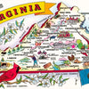 Greetings from Virginia Vintage Postcard
