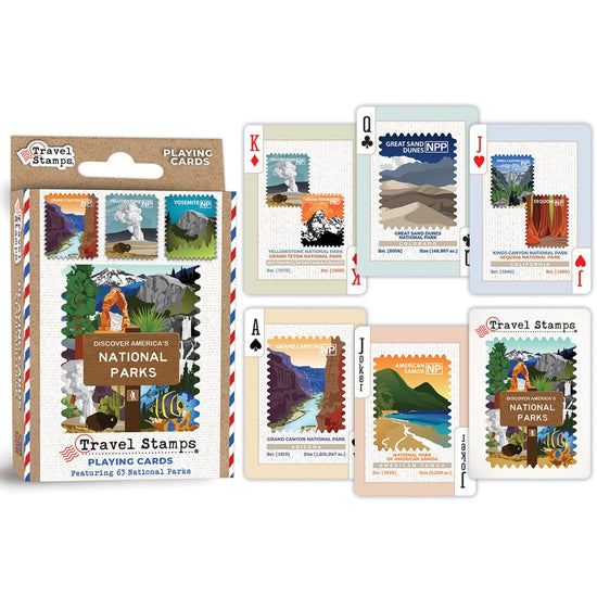 National Parks Travel Stamp Playing Cards