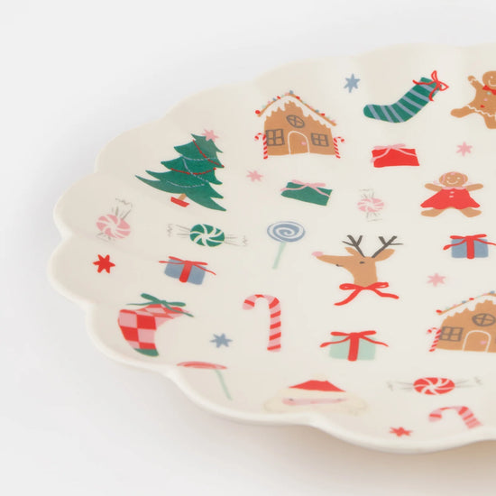 Jolly Christmas Melamine Large Plate