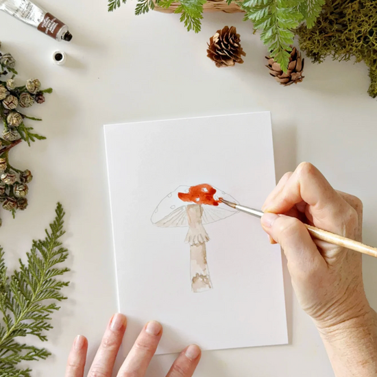 Paintable Mushroom Notecards