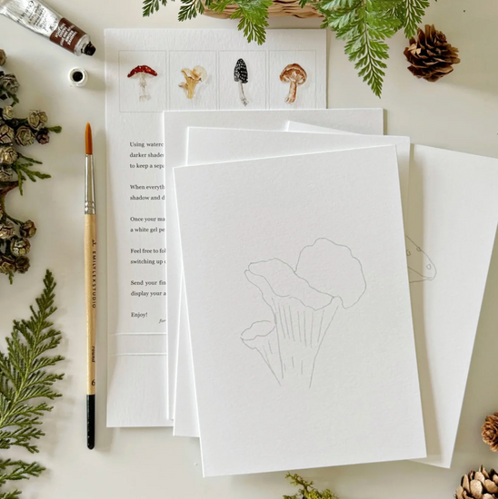 Paintable Mushroom Notecards