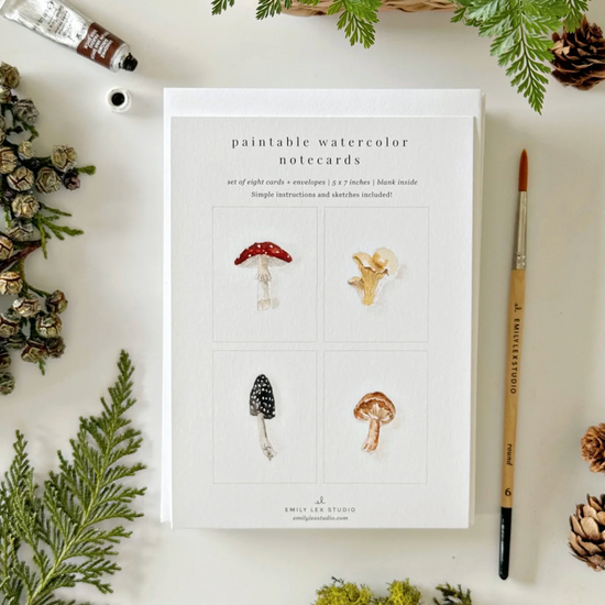 Paintable Mushroom Notecards