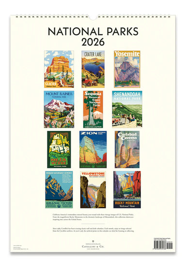 2026 National Parks Wall Calendar