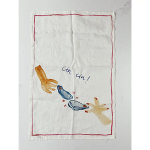 Oyster Cheers Tea Towel