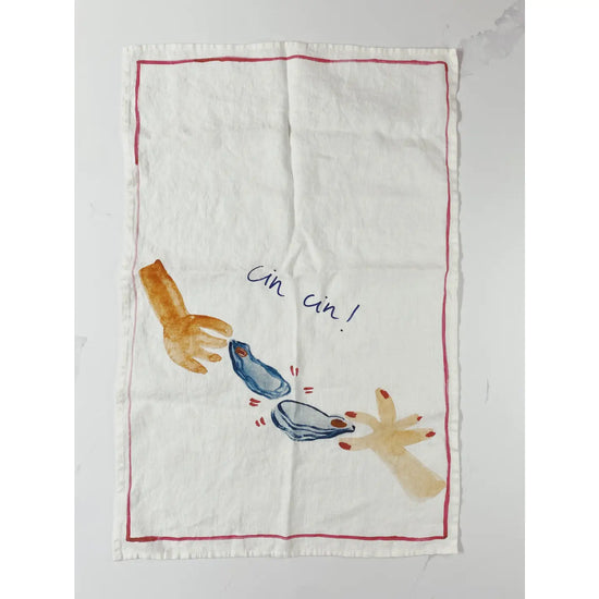 Oyster Cheers Tea Towel