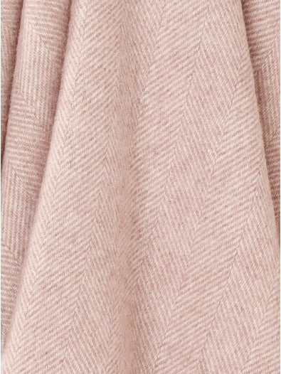 Herringbone Wool Throw | Pink