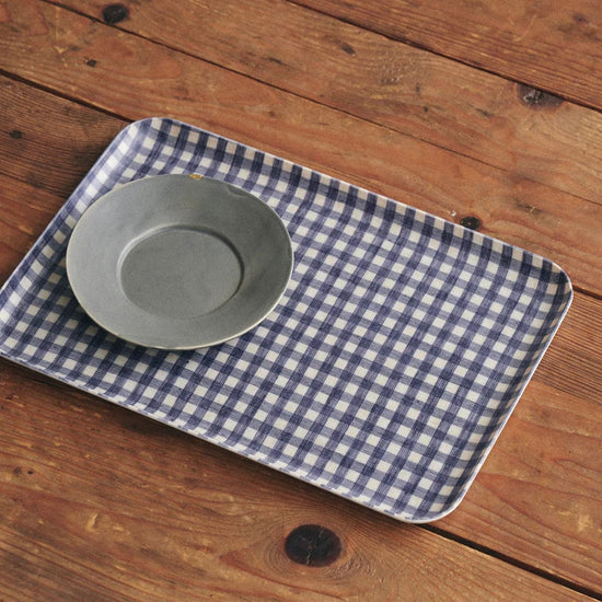 Purple Beige Check Tray