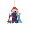 Skiing Poodle Ornament