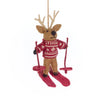 Skiing Reindeer Ornament