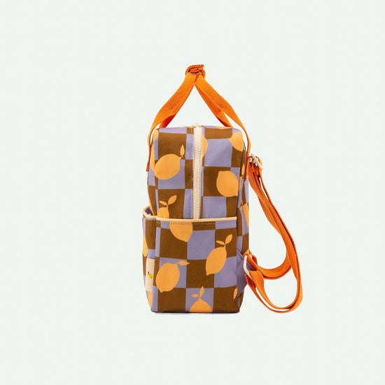 Farmhouse Special Edition Checkerboard Lemons Backpack, Small