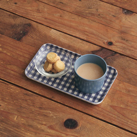 Purple Beige Check Tray