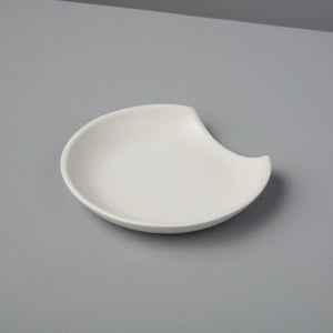 White Stoneware Spoon Rest