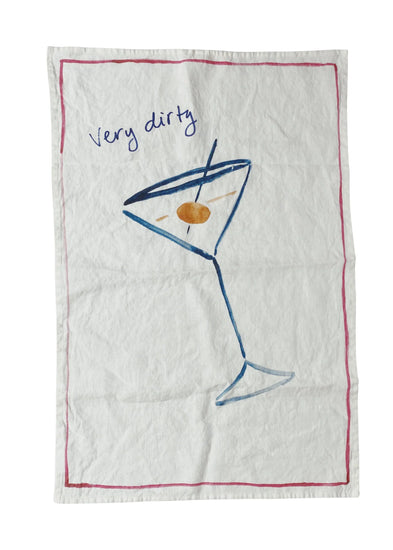 Very Dirty Martini Tea Towel