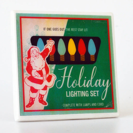 Christmas Lights Coaster Set