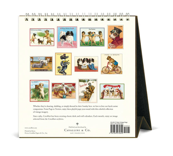 2026 Dogs Desk Calendar