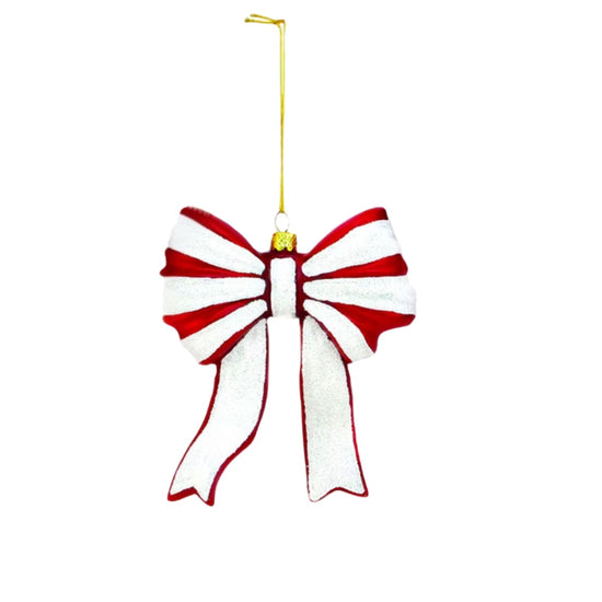 Glittered Bow Ornament