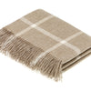 Merino Lambswool Windowpane Throw | Beige