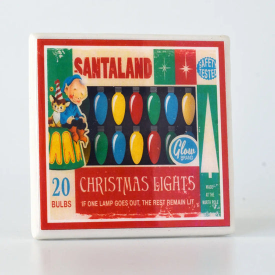 Christmas Lights Coaster Set
